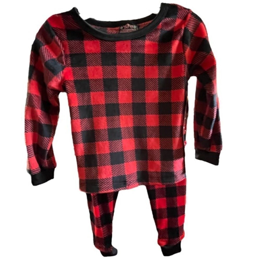 Red black buffalo plaid Pajama Set
